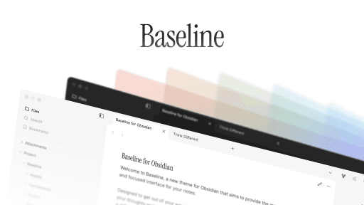 Screenshot of the Baseline Obsidian theme