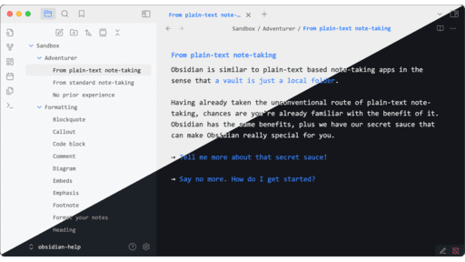 Screenshot of the Azure Obsidian theme