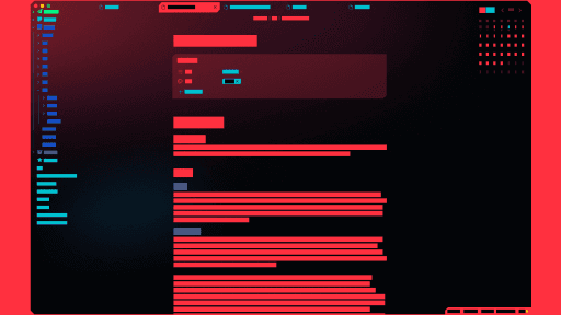 Screenshot of the cybrcore Obsidian theme
