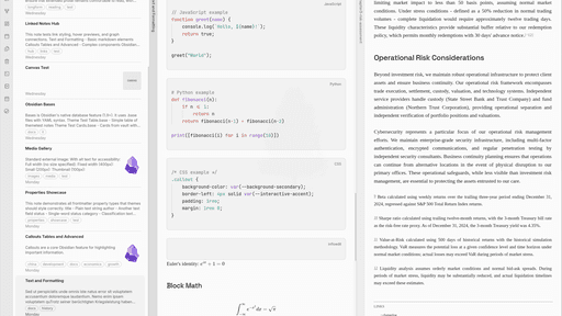 Screenshot of the Rationale Obsidian theme