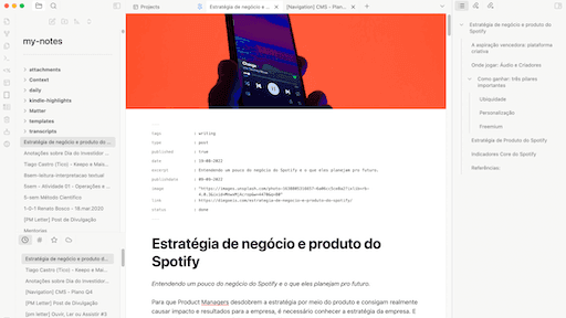 Screenshot of the Obsidianotion Obsidian theme