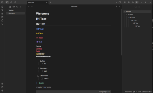 Screenshot of the Improved Potato Obsidian theme
