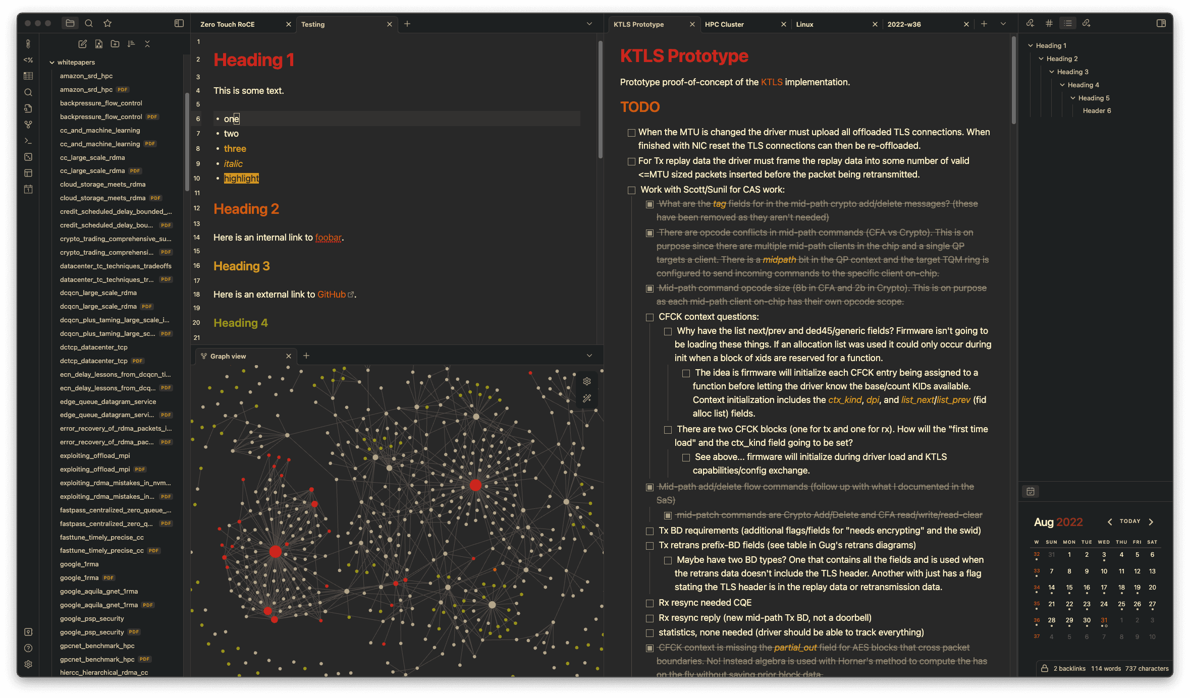 Screenshot of the Obsidian gruvbox Obsidian theme