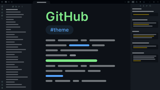 Screenshot of the GitHub Theme Obsidian theme
