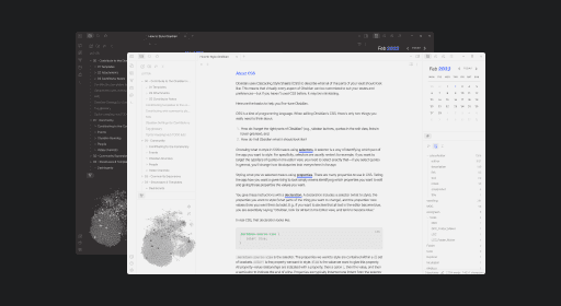 Screenshot of the Jotter Obsidian theme
