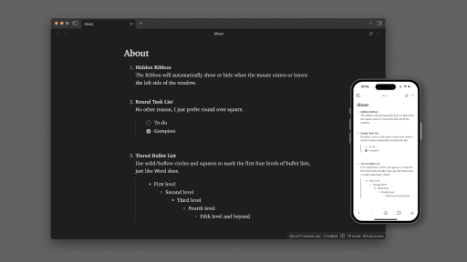 Screenshot of the Pure Obsidian theme