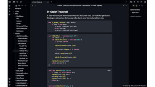 Screenshot of the Zario Obsidian theme