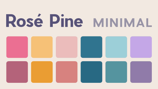 Screenshot of the Rose Pine Minimal Obsidian theme