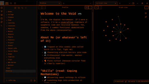 Screenshot of the OISTNB Obsidian theme