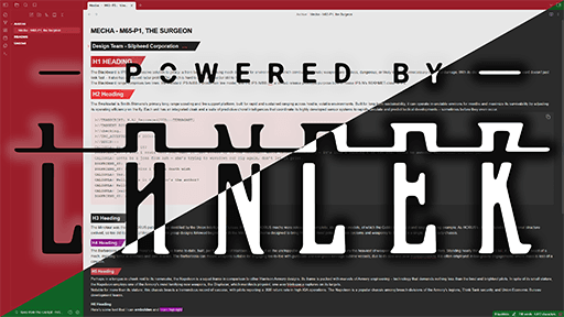 Screenshot of the Powered by Lancer Obsidian theme