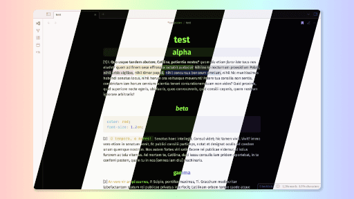 Screenshot of the Camena Obsidian theme