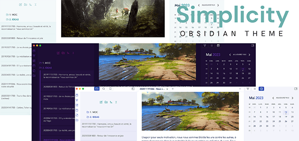 Screenshot of the Simplicity Obsidian theme