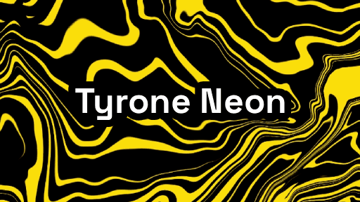 Screenshot of the Tyrone Neon Obsidian theme