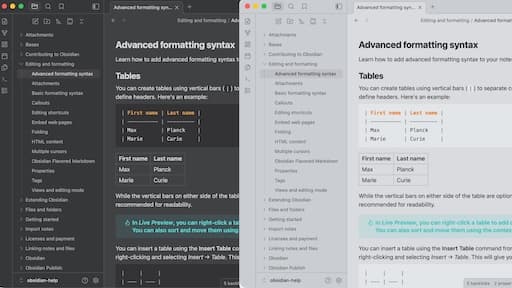 Screenshot of the Silver Obsidian theme