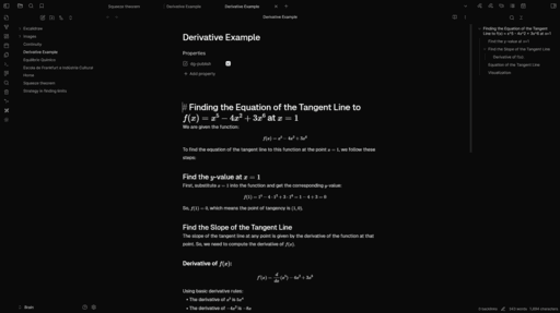 Screenshot of the Shadeflow Obsidian theme