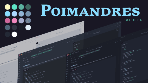 Screenshot of the Poimandres Extended Obsidian theme