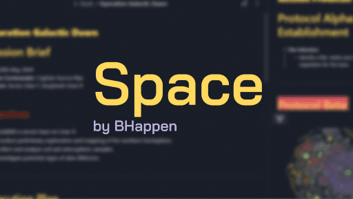 Screenshot of the Space Obsidian theme