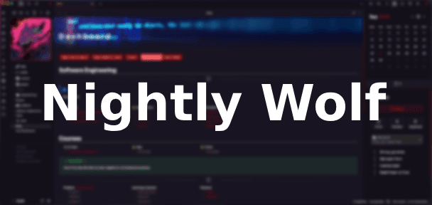 Screenshot of the Nightly Wolf Obsidian theme