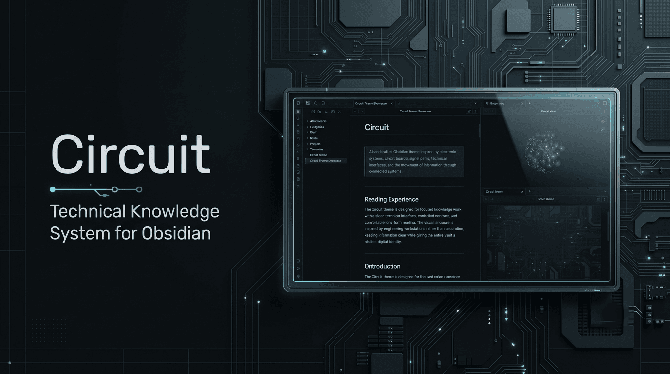 Screenshot of the Circuit Obsidian theme