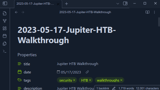 Screenshot of the Hackthebox Obsidian theme
