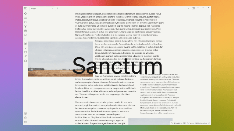 Screenshot of the Sanctum Obsidian theme