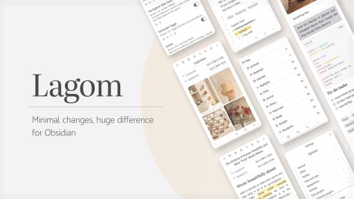 Screenshot of the Lagom Obsidian theme