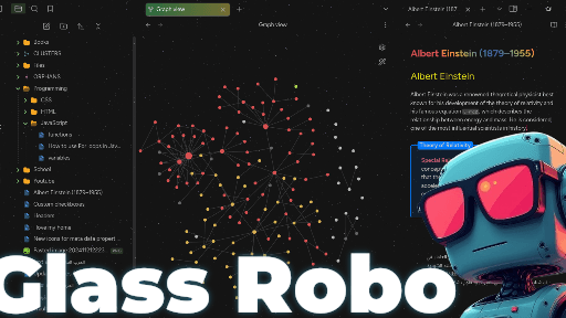 Screenshot of the Glass Robo Obsidian theme
