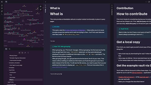 Screenshot of the SynthWave Obsidian theme