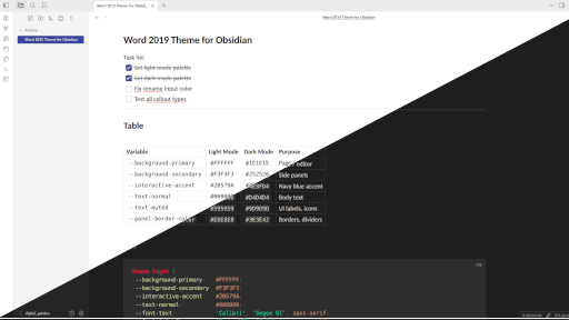 Obsidian-theme---word-office-2019