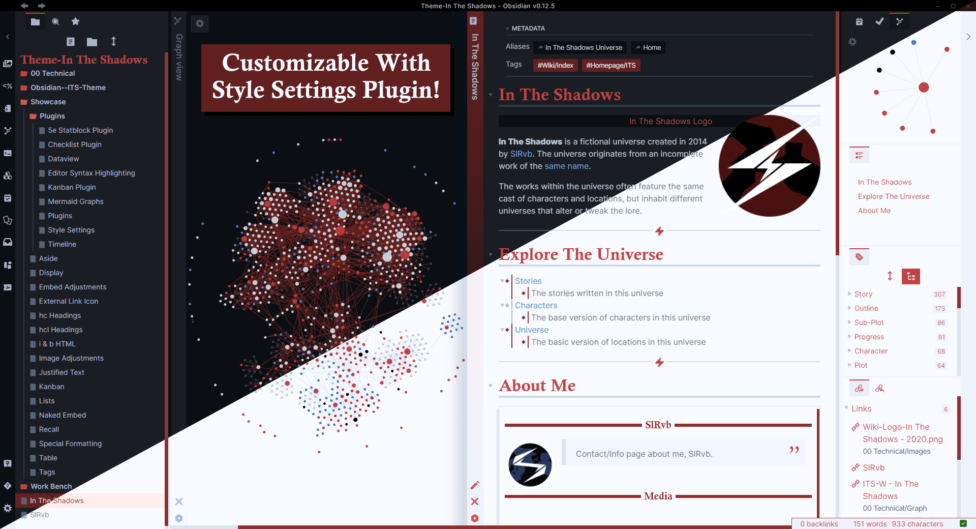 Screenshot of the ITS Theme Obsidian theme